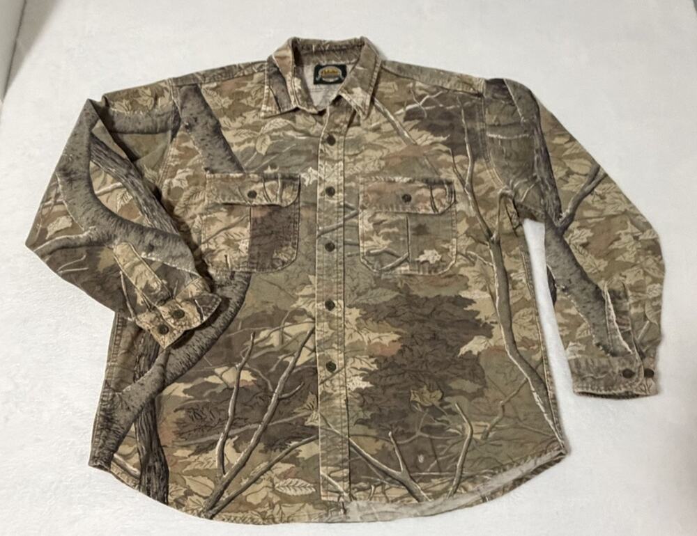 Vintage Cabela's Skyline Camouflage Button Down Shirt Men’s XL Made In USA